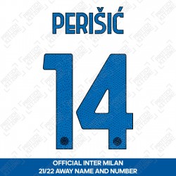 Perišić 14 (Official Inter Milan 2021/22 Away Club Name and Numbering)